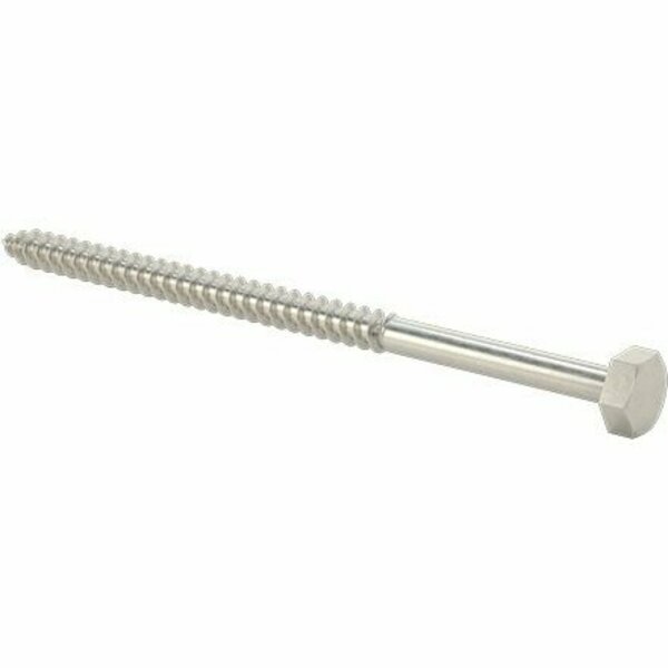 Bsc Preferred Corrosion-Resistant 316 Stainless Steel Hex Head Screw for Wood 1/4 Size 4-1/2 Long, 5PK 90123A154